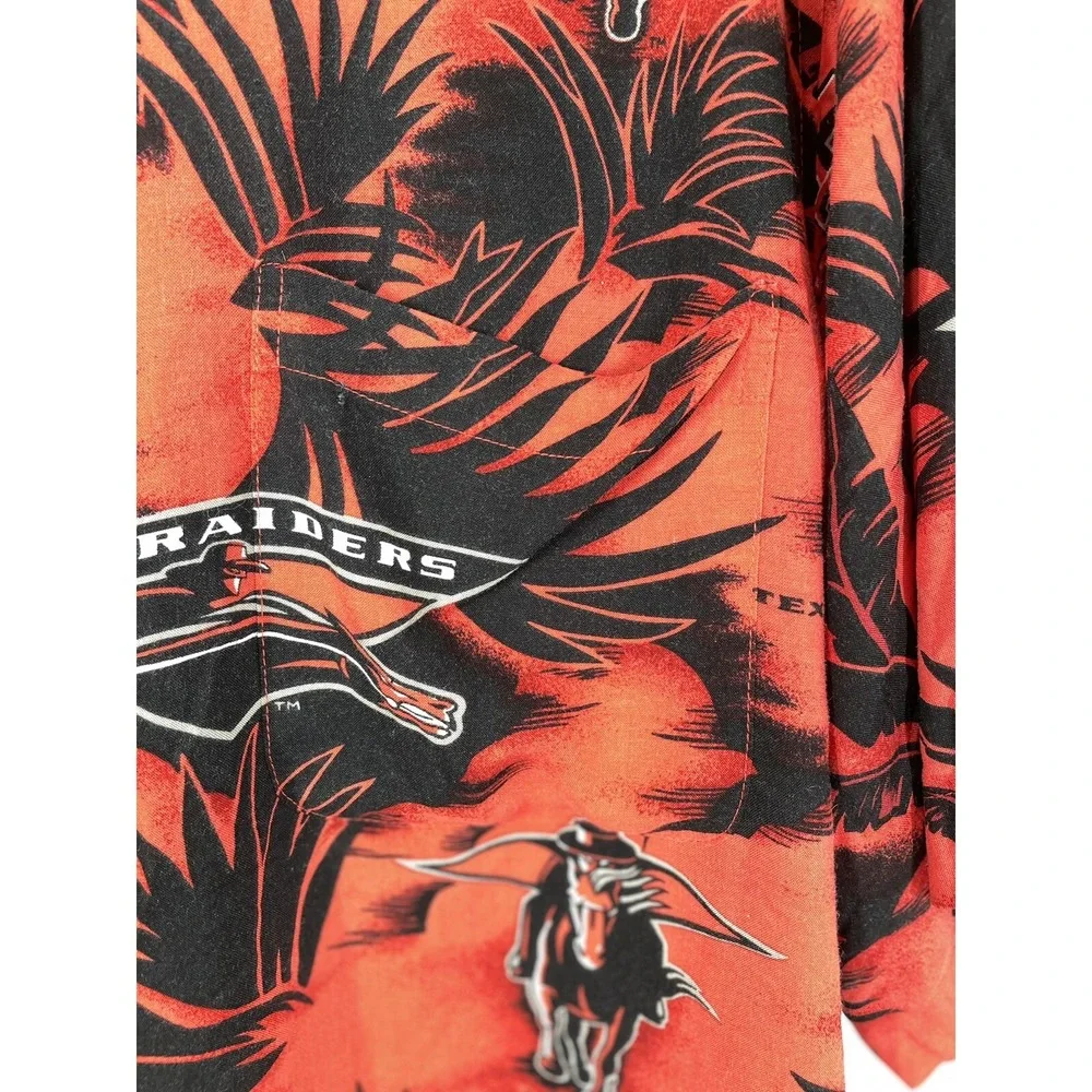 Texas Tech RED RAIDERS Hawaiian Shirt Reyn Spooner Rayon SZ XL (SEE FLAWS
